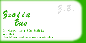 zsofia bus business card