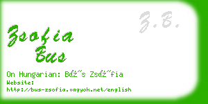zsofia bus business card